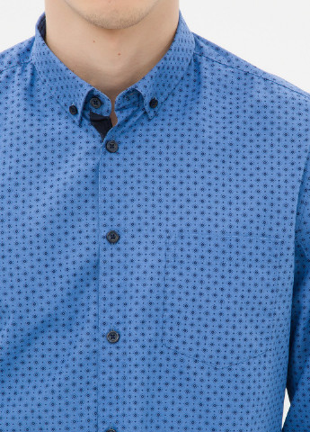 Голубой кэжуал рубашка с орнаментом KOTON