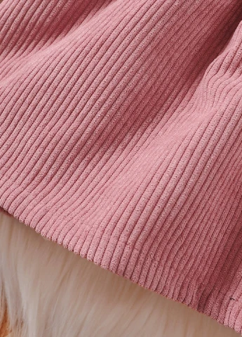 Розовый демисезонный комплект (платье, шапка) SHEIN