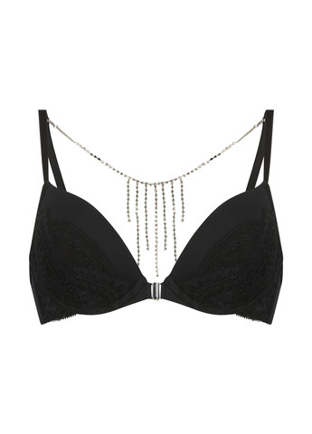 Чёрный бралетт бюстгальтер Hunkemoller с косточками полиамид