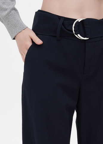 Темно-синие кэжуал демисезонные классические, прямые брюки Gestuz