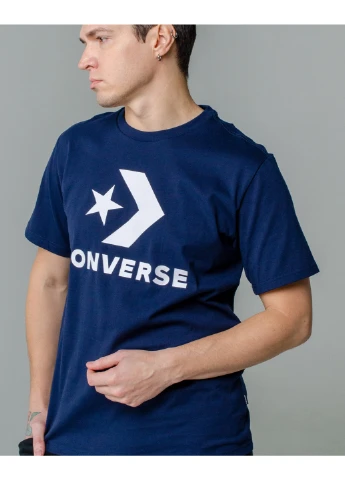Синяя футболка star chevron tee Converse