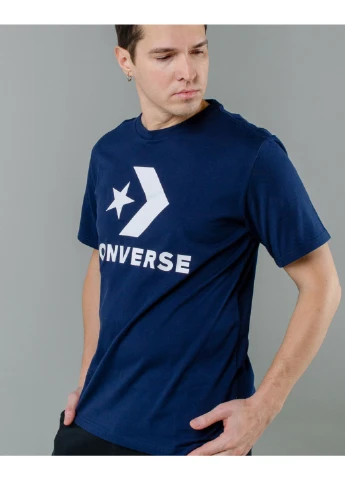 Синяя футболка star chevron tee Converse