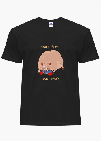 Футболка жіноча напис Лінивий товстий Єнот (8976-2051) XXL MobiPrint - (227212274)