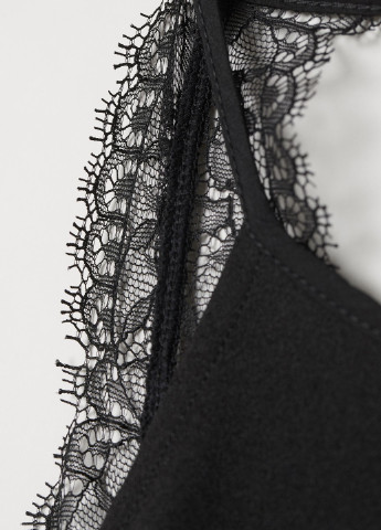 Чорна кежуал сукня футляр, з відкритою спиною H&M однотонна