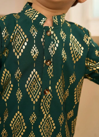 Зелений демісезонний костюм (сорочка, штани) з сорочкою, брючний SHEIN