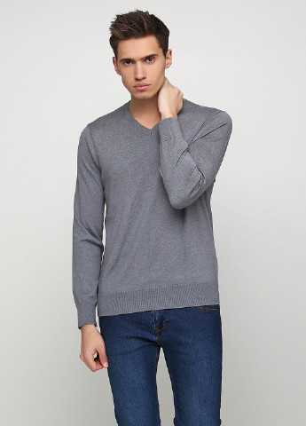 Серый демисезонный пуловер пуловер Banana Republic