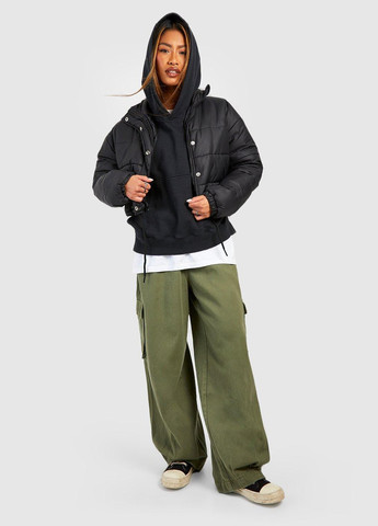 Черная демисезонная куртка Boohoo