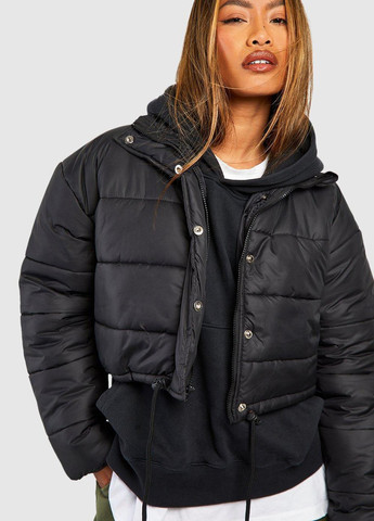 Черная демисезонная куртка Boohoo