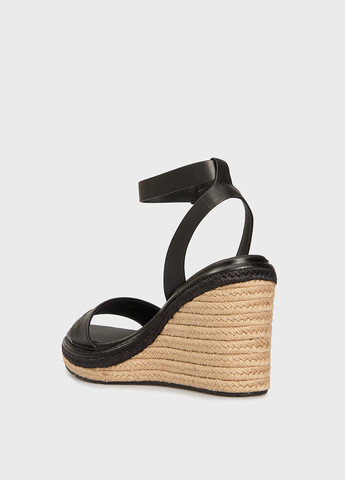 Черные босоножки Calvin Klein с ремешком с логотипом