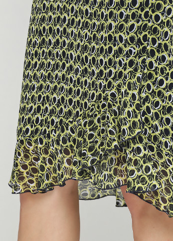 Оливково-зеленая кэжуал с абстрактным узором юбка Signature миди