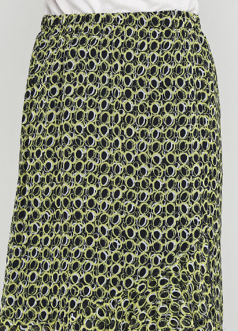 Оливково-зеленая кэжуал с абстрактным узором юбка Signature миди