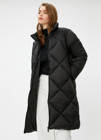 Черная демисезонная куртка куртка-пальто KOTON