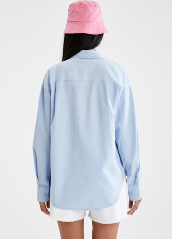 Голубой классическая рубашка DeFacto