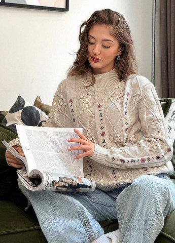 Светло-бежевый демисезонный джемпер джемпер SHEIN