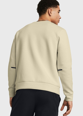 Бежевый свитшот Under Armour логотип светоотражающие детали (306853465)