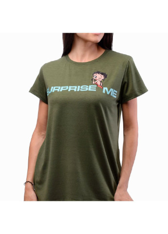 Футболка женская SURPRISE ME хаки Power - (253311077)