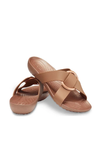 Шльопанці Crocs Serena Cross Band Slde W Bronze (251298637)