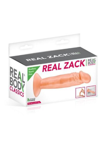 Фаллоимитатор - Real Zack Flesh, TPE, диаметр 3,7см Real Body (254885488)