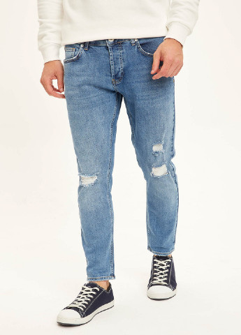 Синие демисезонные джинсы DeFacto