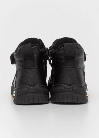 Черные спортивные осенние ботинки на мальчика к1520-d Erra