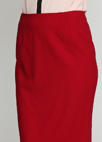 Красная офисная однотонная юбка Luisa Spagnoli со средней талией