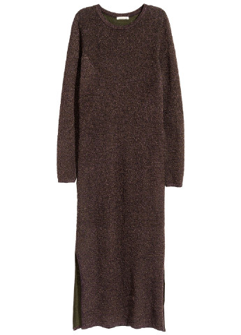 Темно-коричнева кежуал плаття, сукня H&M однотонна
