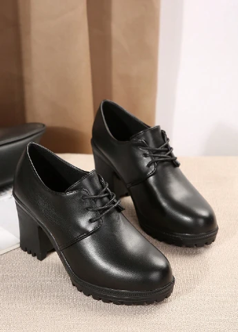 SHEIN Туфлі дербі чорний з штучна шкіра, китай — демісезон (342063538)