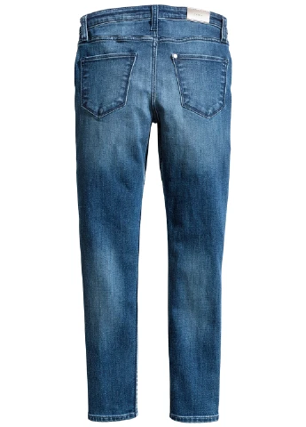 Синие демисезонные зауженные джинсы H&M