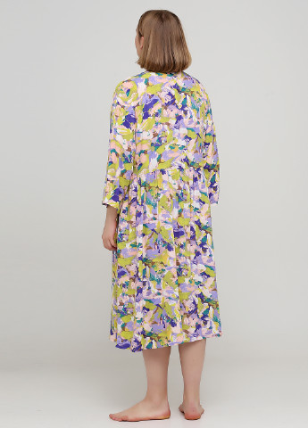 Сиреневое домашнее платье оверсайз Juliet deluxe с абстрактным узором