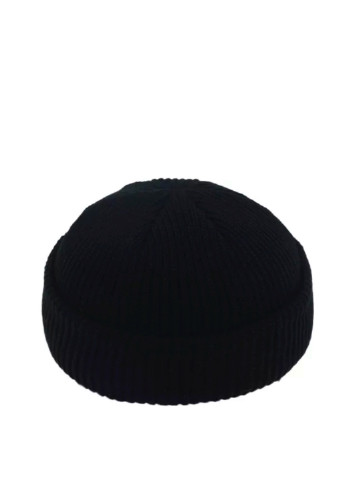 Однотонна в'язана з підворотом (докер, коротка, класична) Фіолетовий, Унісекс WUKE One size Brend шапка міні-біні (254301730)