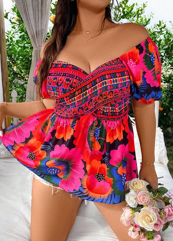 Комбинированная блуза SHEIN