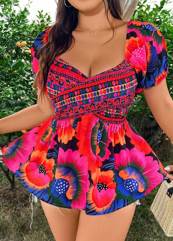 Комбинированная блуза SHEIN