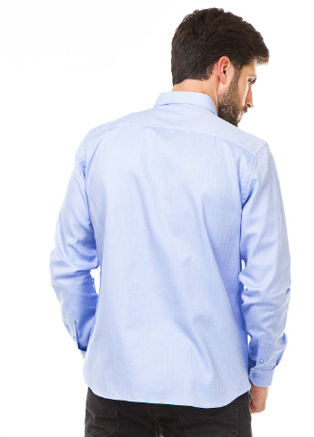 Голубой классическая рубашка однотонная Climber