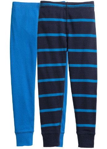 Синие домашние демисезонные брюки зауженные H&M