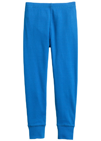 Синие домашние демисезонные брюки зауженные H&M