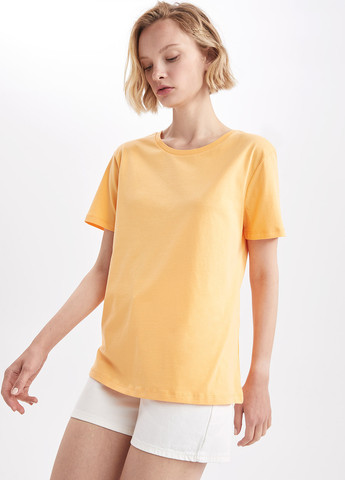 Жовта літня футболка DeFacto