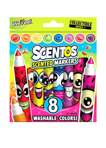 Набір ароматних маркерів для малювання - ПЛАВНА ЛІНІЯ (8 кольорів) Scentos (31230850)