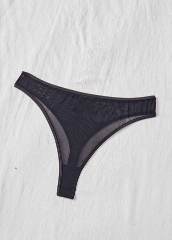 Чорний демісезонний комплект (пеньюар, трусики) SHEIN