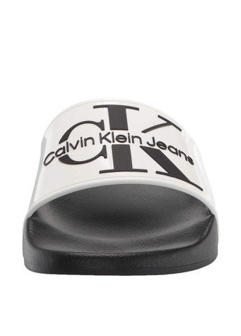 Черно-белые кэжуал шлепанцы Calvin Klein