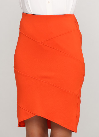 Оранжевая кэжуал однотонная юбка Esmara карандаш