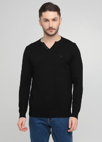 Чорний демісезонний светр пуловер Benson & Cherry