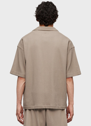 Светло-коричневая кэжуал рубашка однотонная Drykorn