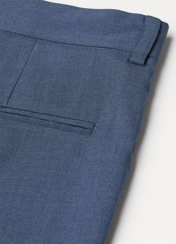 Синие классические демисезонные зауженные брюки H&M