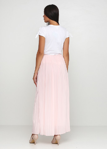 Светло-розовая кэжуал однотонная юбка Springfield макси
