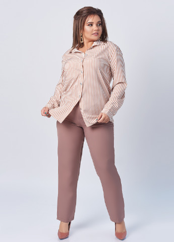 Костюм (блуза, брюки) Charm Collection брючный полоска бежевый кэжуал