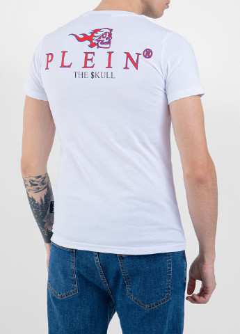 Белая белая футболка flame Philipp Plein