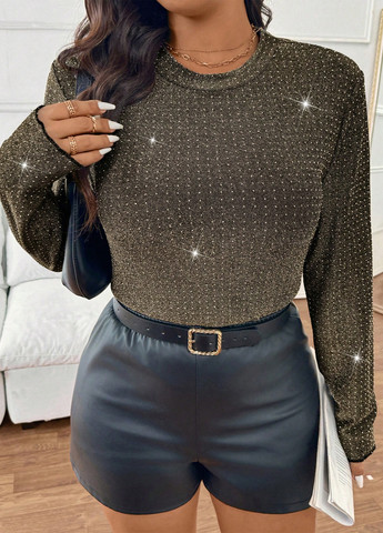 Бронзова блуза SHEIN