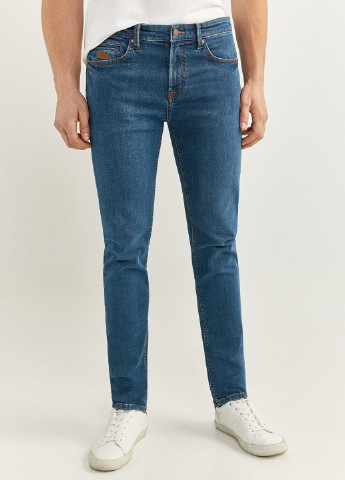 Синие демисезонные скинни джинсы Springfield