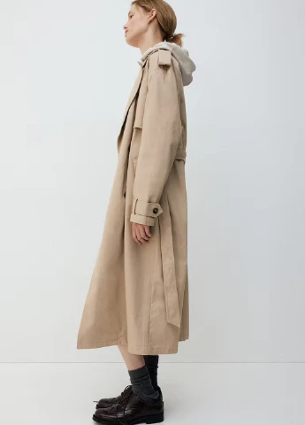 Плащ H&M тренчкот на пуговицах демисезон (324223896)