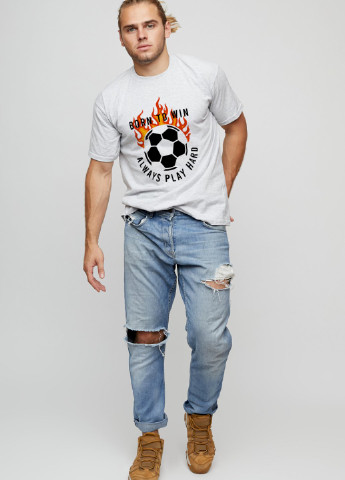 Серая футболка мужская basic YAPPI